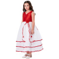 Grace Karin Günstige Sleeveless V-Ausschnitt Red Princess Blumenmädchen Baby Girl Sommerkleid CL008937-3